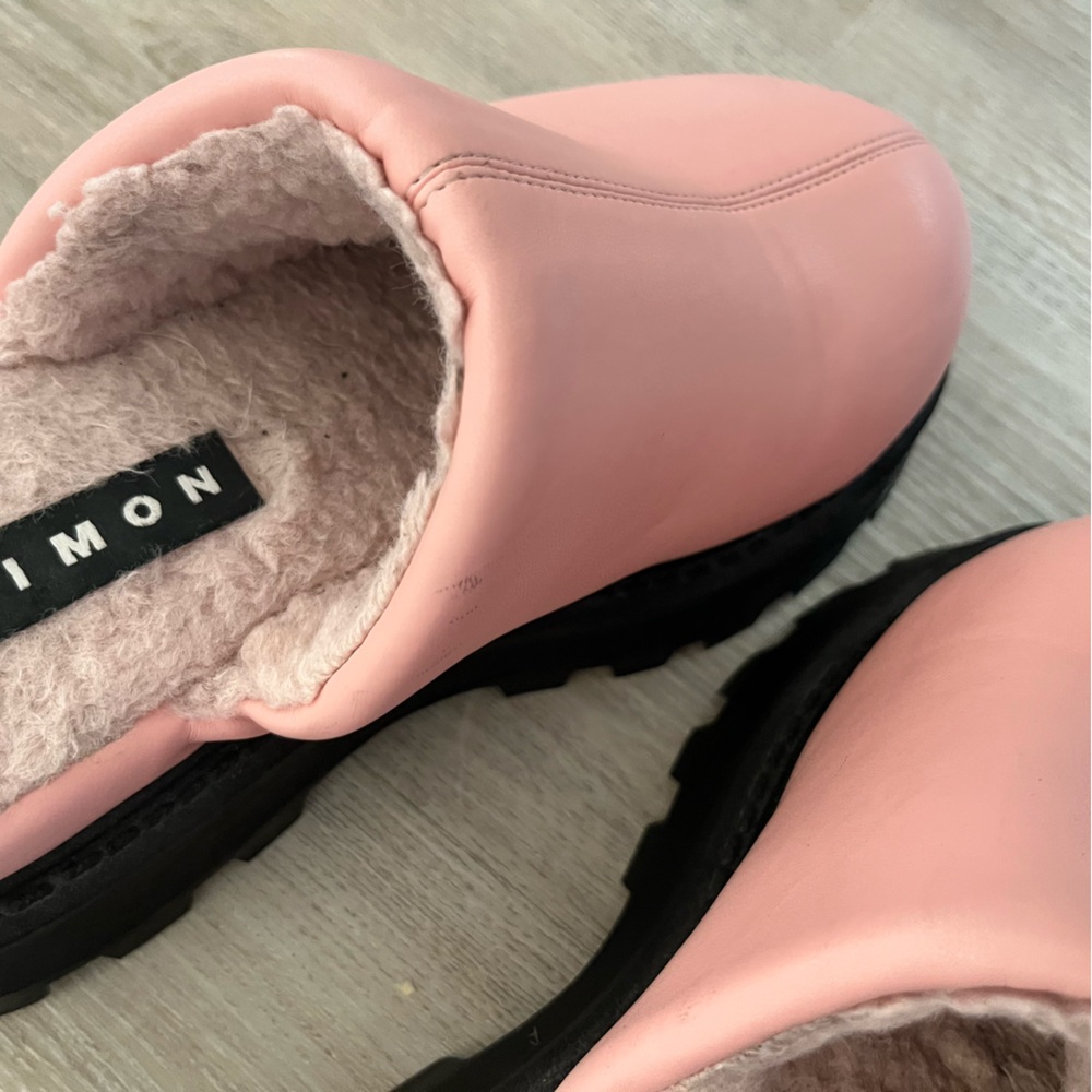 Simon Miller Pink Grip Bubble Clog Mule Platform Shearling Size 37 EU 7 US - Picture 8 of 12